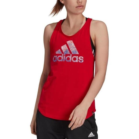 adidas Tops - Adidas Women's Americana Graphic Racerback Tank Top, Scarlet (Red) Size S